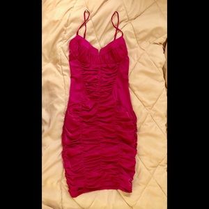 Bebe shirred corset *hot pink* M dress